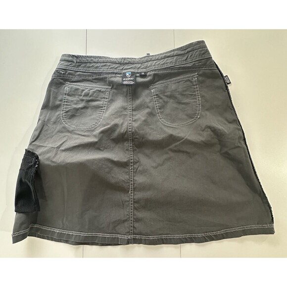 Kuhl Skirt Womens 12 Gray Vala A Line Cargo Cotton Blend Hiking Outdoors Ladies - Picture 12 of 14